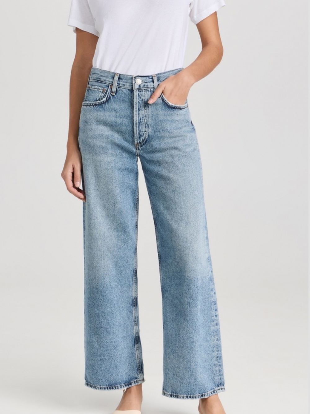 Agolde Ren High Rise Wide Leg Jeans
